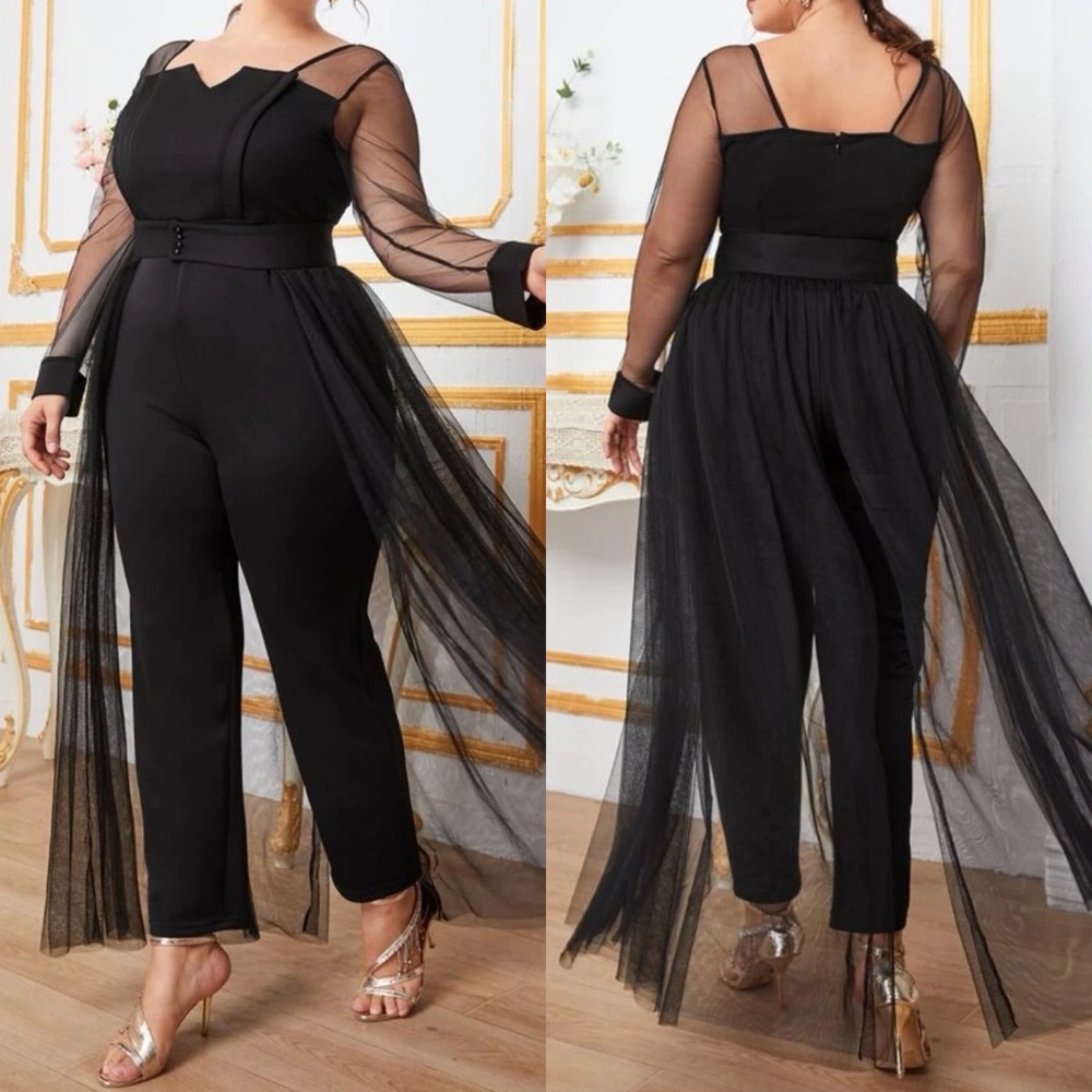 Black Jumpsuit with Skirt
